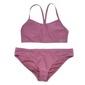💠Speedo SIS Solid Mauve Bikini Set Racerback Large Top Classic XL Swim Bottom